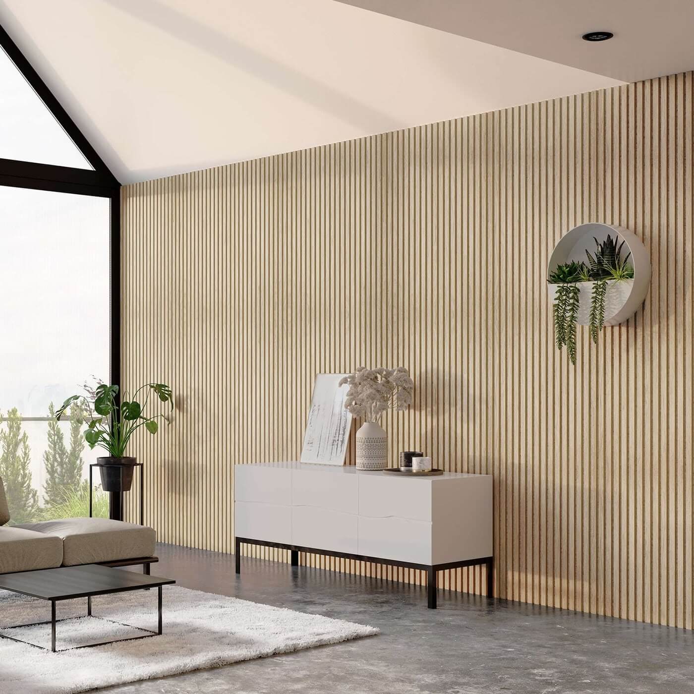 mur de bois décoratif