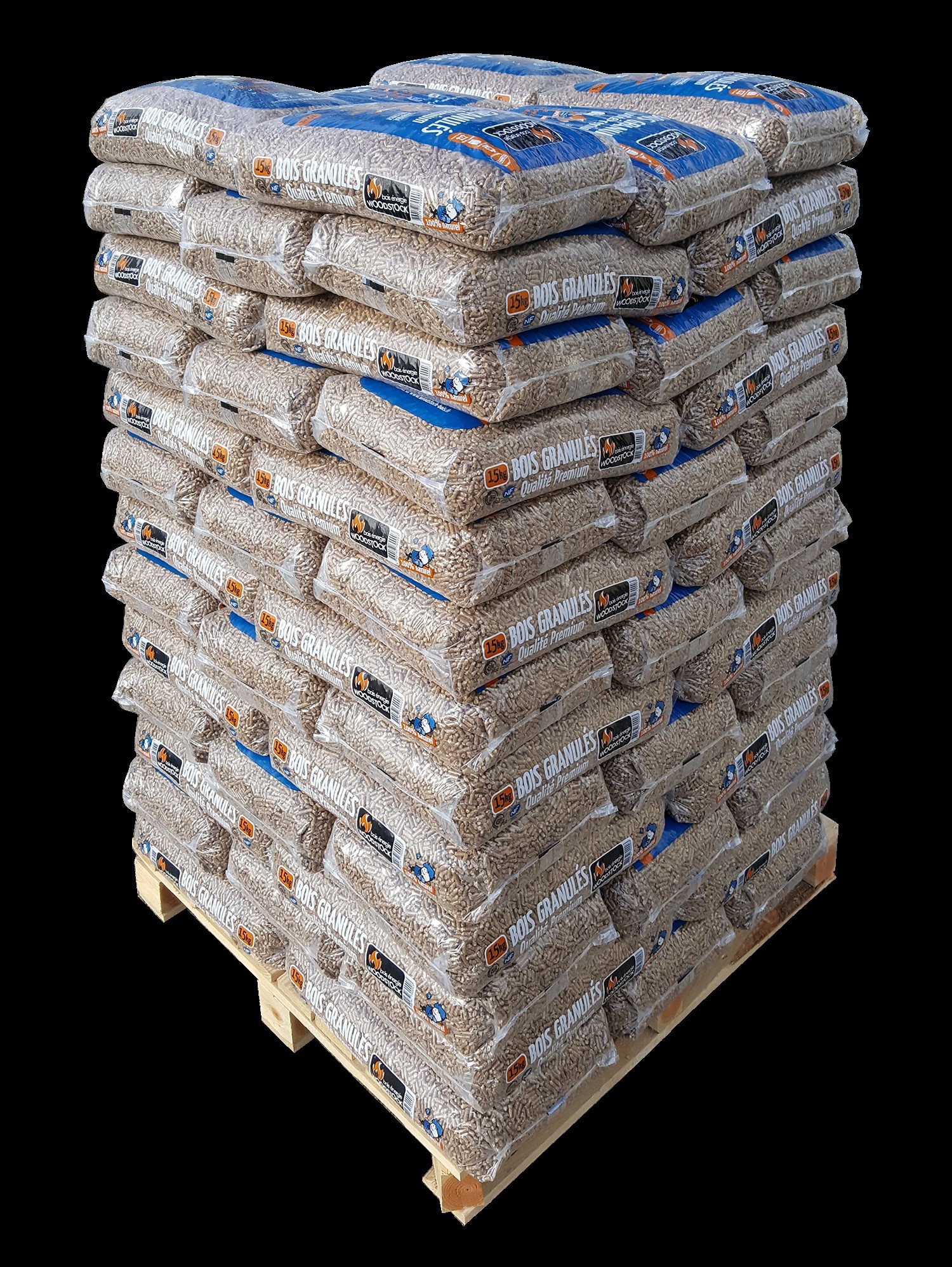 sacs de granulés de bois