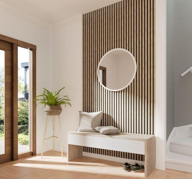 mur de bois décoratif