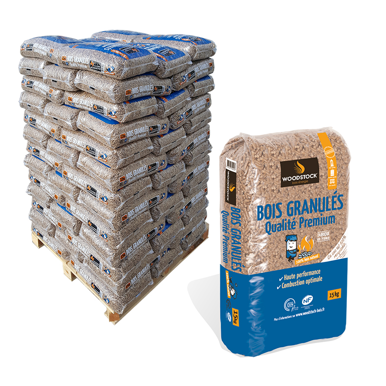 sacs de granulés de bois