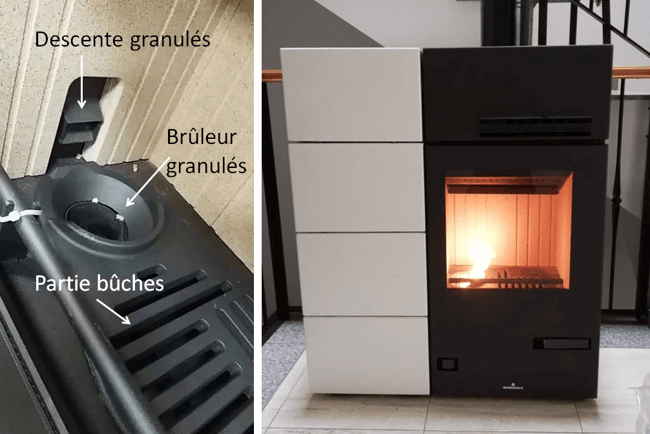poele granule et bois