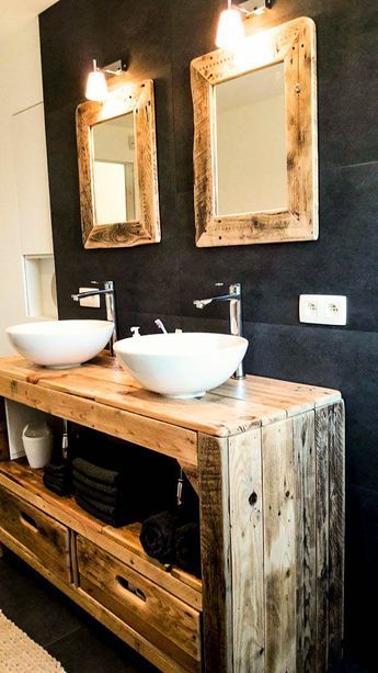 meuble salle de bain bois