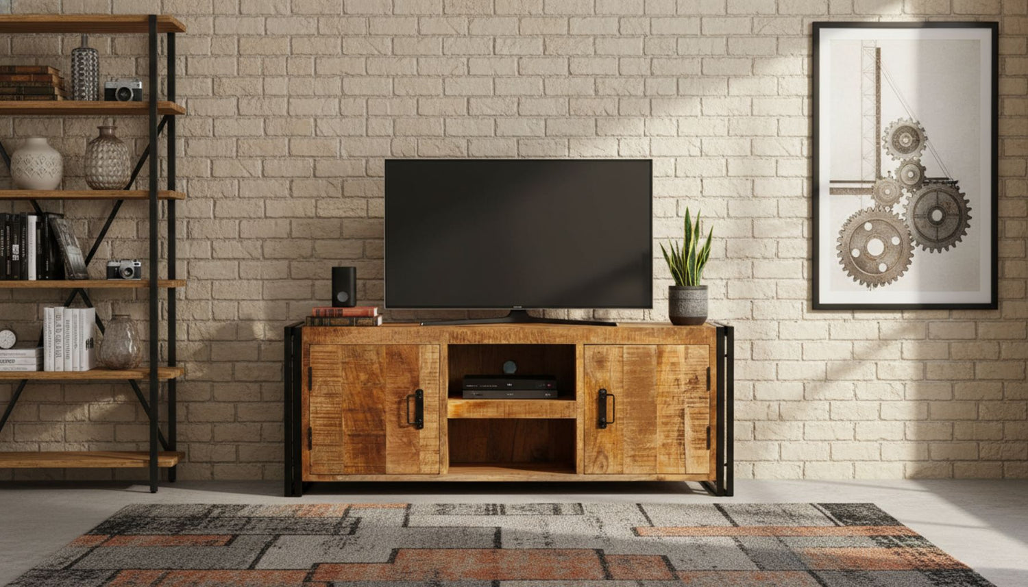meuble tv style industriel